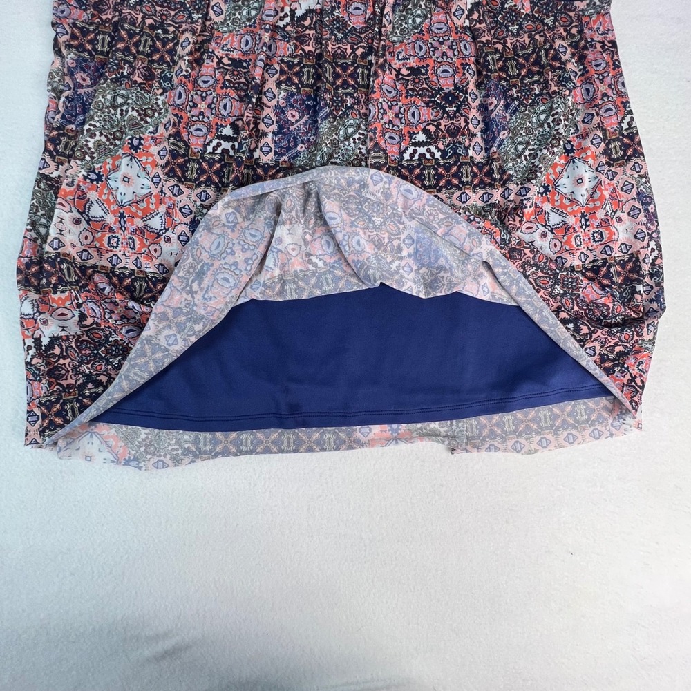 Bobbie Brooks Womens 2X Plus Size Sleeveless Babydoll Top Medallion Print Navy - Picture 4 of 8
